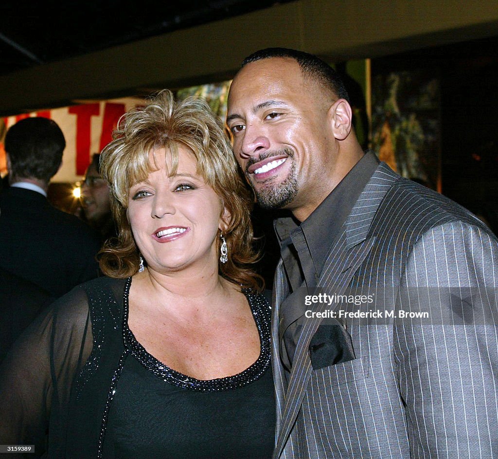 Dwana Pusser and actor Dwayne "The Rock" Johnson attend the after