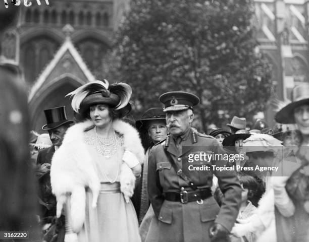 Lady Ramsey and the Duke of Connaught at the wedding of Lady Diana Manners.
