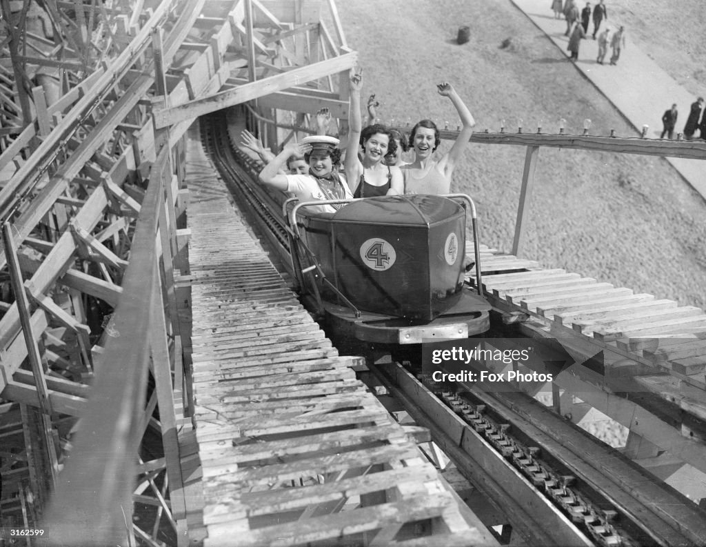 Holidaymakers on a fairground ride at Butlin's in Skegness. News Photo ...