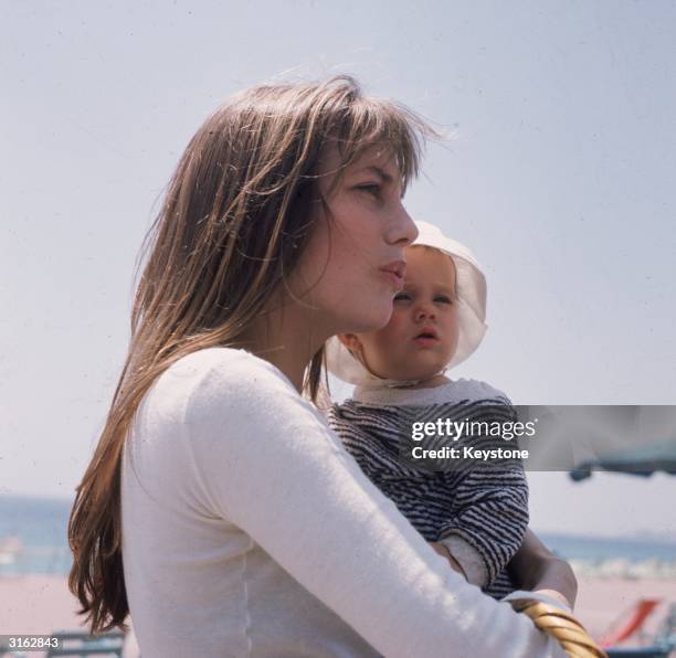Film actress Jane Birkin with her daughter Charlotte Gainsbourg.