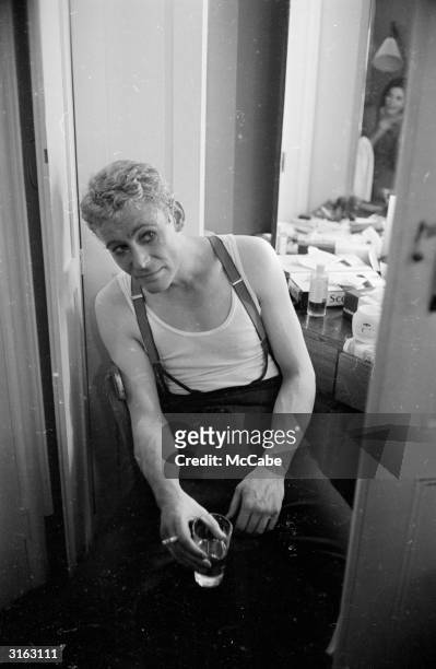Irish actor Peter O'Toole during the opening night of 'Hamlet' at the Old Vic. This was the inaugural production of the National Theatre Company,...