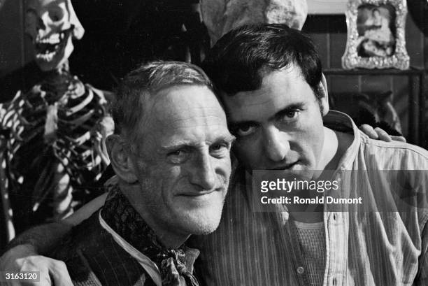 Wilfrid Brambell and Harry H Corbett , stars of the 70s television show 'Steptoe and Son'.