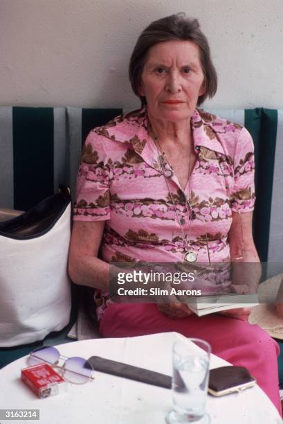 Edda Ciano , daughter of Italian dictator Mussolini and widow of Count Galeazzo Ciano in Capri.