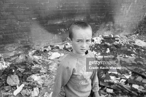 Young boy in the Falls Road area of Belfast, Northern Ireland.