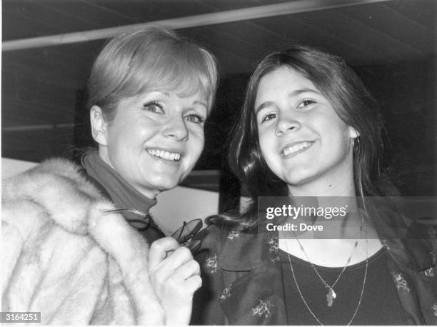 American actress Debbie Reynolds with her daughter Carrie Fisher.