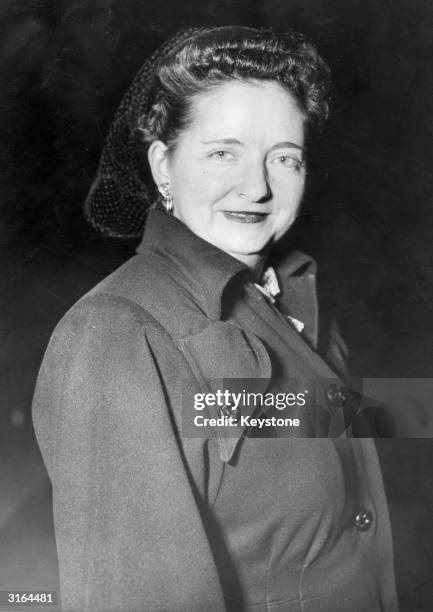 Elizabeth Bentley, a former courier for a Soviet spy ring, after testifying in a Federal court that she had been a contact between chemical engineer,...