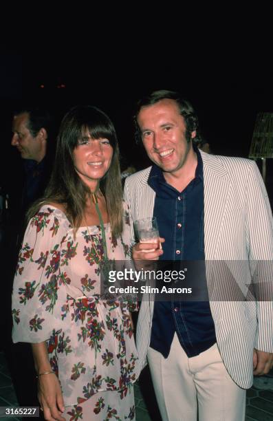 British broadcasting personality David Frost in Monte Carlo with Caroline Cushing.