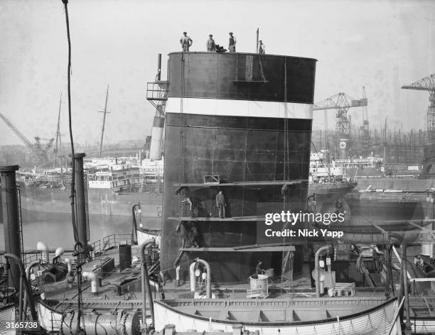 Liner nears completion at the Cammell Laird shipyard in Birkenhead.