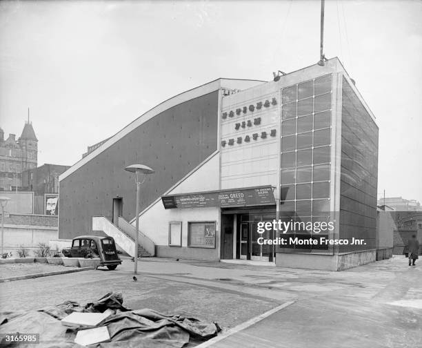 The old National Film Theatre on the south bank of the Thames in London, which is to be demolished to make way for The international headquarters of...