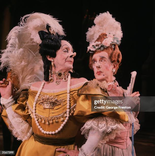 The Ugly Sisters from the Royal Ballet's performance of Cinderella. Left to right; Robert Helpmann and Ecuador born, Frederick Ashton .