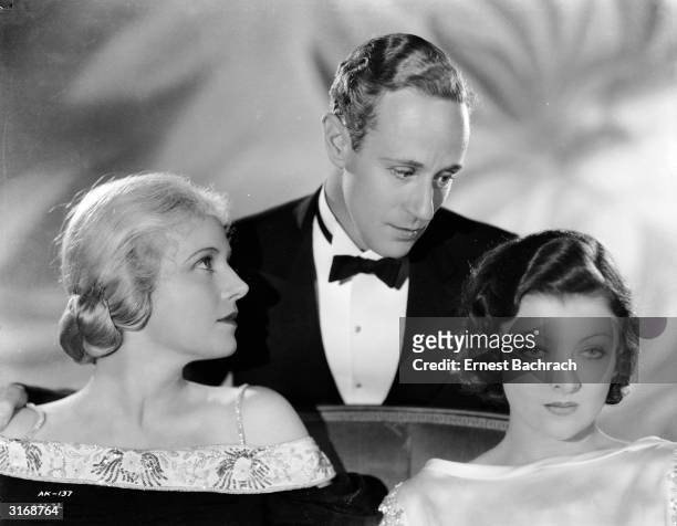 Ann Harding , Leslie Howard and Myrna Loy in a scene from the film 'The Animal Kingdom' , directed by Edward H Griffith and George Cukor.