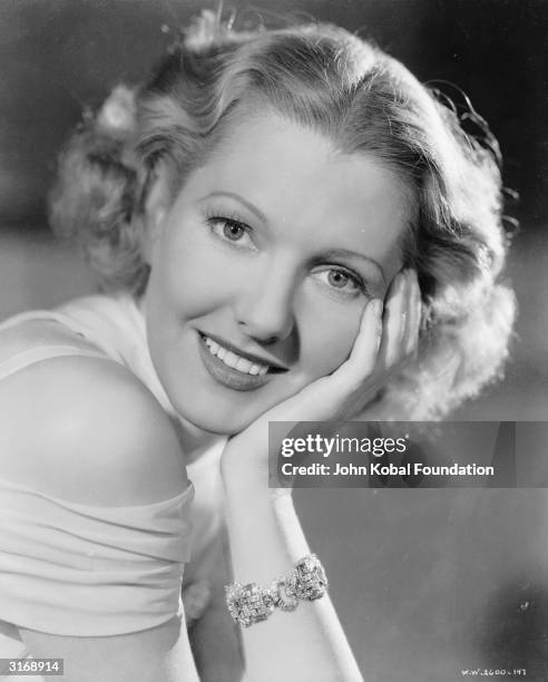 Film star Jean Arthur .