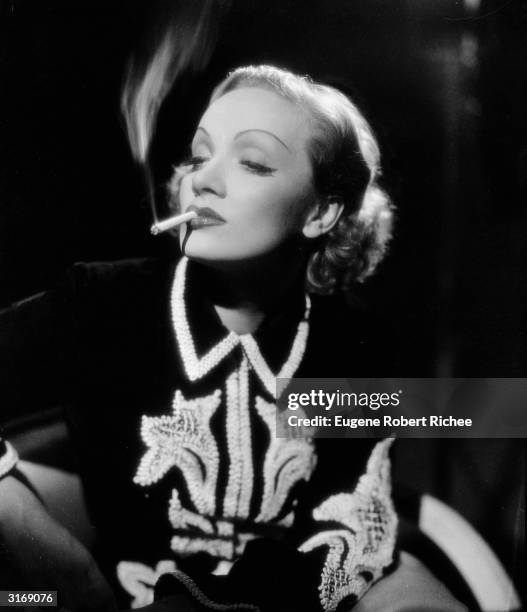 Film star Marlene Dietrich stars in the film 'Angel', directed by Ernst Lubitsch with costumes by Travis Banton.