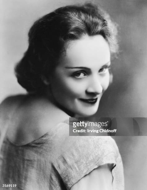 German-born actress Marlene Dietrich as a brunette.