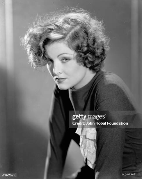 American actress Myrna Loy .