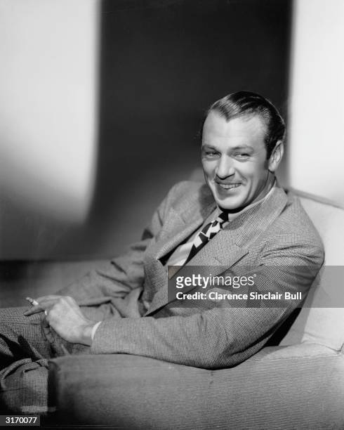 American actor Gary Cooper , who won an Academy Award for Best Actor for his roles in 'Sergeant York' and 'High Noon'.