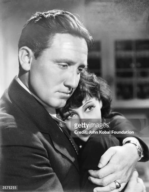 Spencer Tracy and Luise Rainer star in 'The Big City' , a tale of urban corruption directed by Frank Borzage.