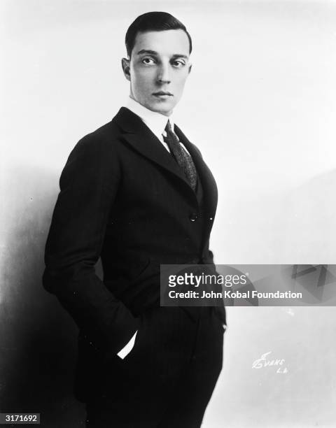 American silent screen comedian and actor Buster Keaton .