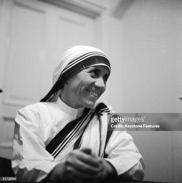 Mother Teresa , the Albanian nun who dedicated her life to the poor, the destitute and the sick of Calcutta, earning the Nobel Peace Prize in 1979.