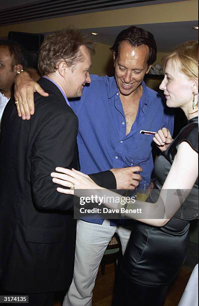 British actor Richard E. Grant, Australian actress Cate Blanchett and her husband attend the premiere of "Veronica Guerin" at the Screen on the Green...