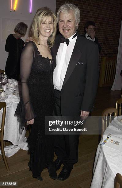 Julia Somerville and guest attend The Whitbread Book Awards at The Brewery on January 28, 2003 in London.