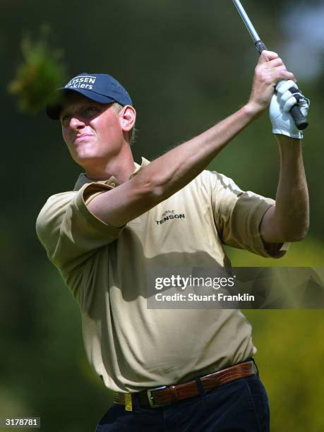 Maarten Lafeber of Holland plays his approach shot on the 10th hole during the Pro - Am at The Algarve Open de Portugal Golf at Le Meridien Penina...