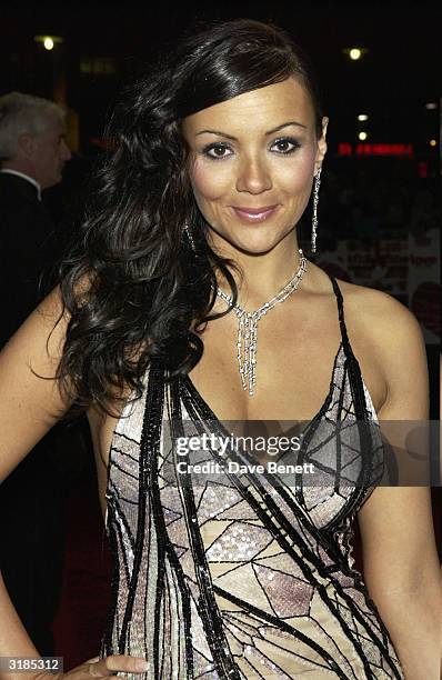 Martine McCutcheon attends the UK Premiere of "Love Actually" at the Odeon, Leicester Square on November 17, 2003 in London.