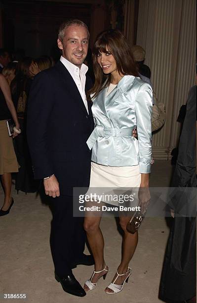 British model Lisa B and Anton Billen attend the launch party for the new fragrance "Burberry Brit" for women held at the In and Out club in...