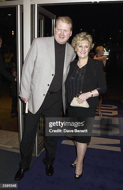 Authoress Evelyn Doyle and her husband attend the UK premiere of "Evelyn" at the Odeon Cinema in Leicester Square on March 18, 2003 in London.