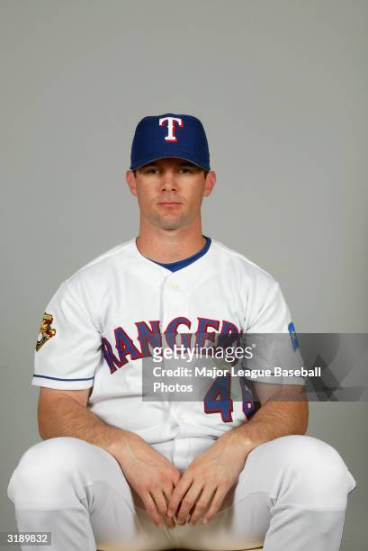 Michael Young of the Texas Rangers on February 26, 2004 in Surprise, Arizona.