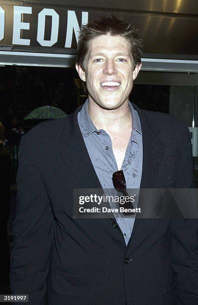 Chris Brosnan attends "The Matrix Reloaded" premiere at the Odeon Leicester Square on May 21, 2003 in London.