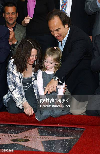 Actor Jim Belushi, daughter Jamison and Judy Belushi Pisano attend the ceremony posthumously honoring actor/comedian John Belushi with a star on the...