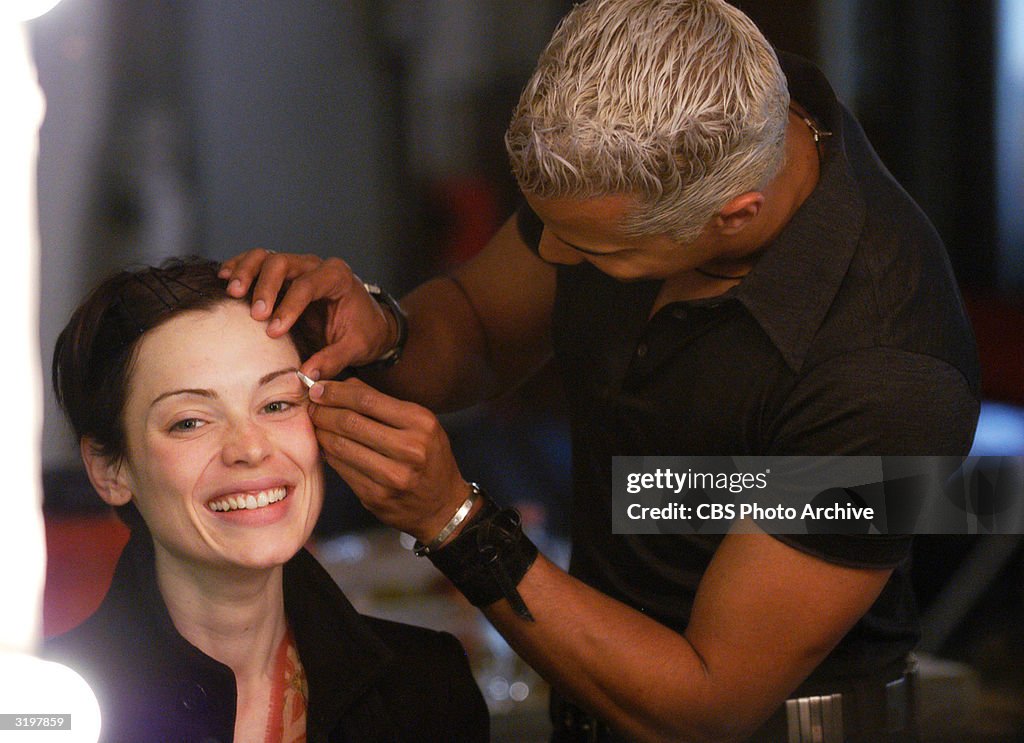 Yoanna Model American model Yoanna House sits while make up artist and producer ...