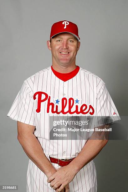 Jim Thome of the Philadelphia Phillies poses for a portrait on February 27, 2004 in Clearwater, Florida.