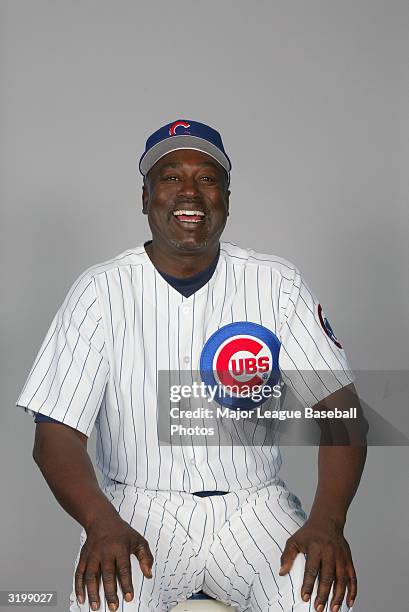 Gary Mathews, Hitting Coach of the Chicago Cubs poses for a portrait on February 28, 2004 in Mesa, Arizona.