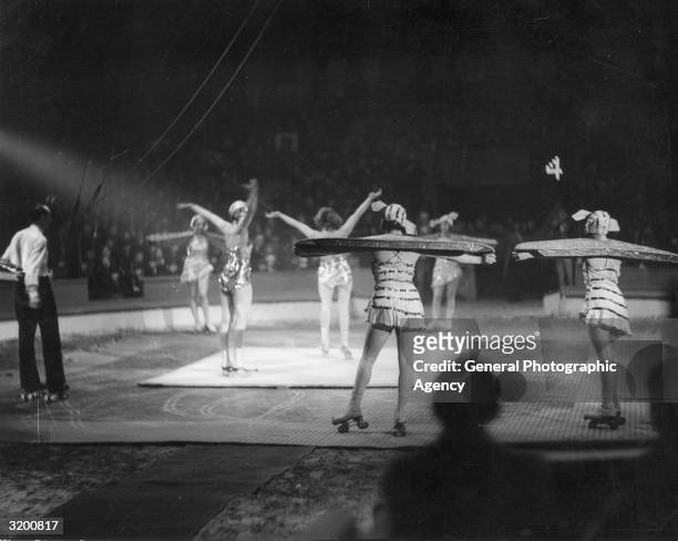 The Genoa Girls perform with the Bertram Mills Circus at the Olympia in London.