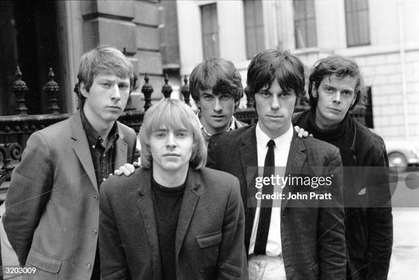 British rhythm and blues group The Yardbirds, from left to right; Chris Dreja , Keith Relf , Jim McCarty , Jeff Beck and Paul, or 'Sam',...