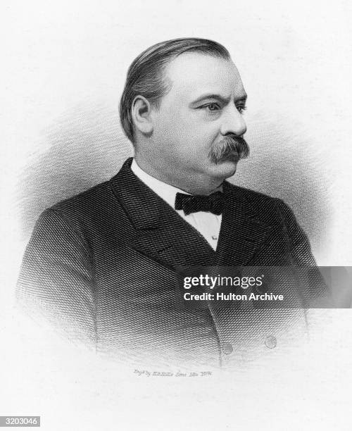 Portrait of Grover Cleveland , the twenty-second and twenty-fourth President of the United States, who served two non-consecutive terms from 1885 to...