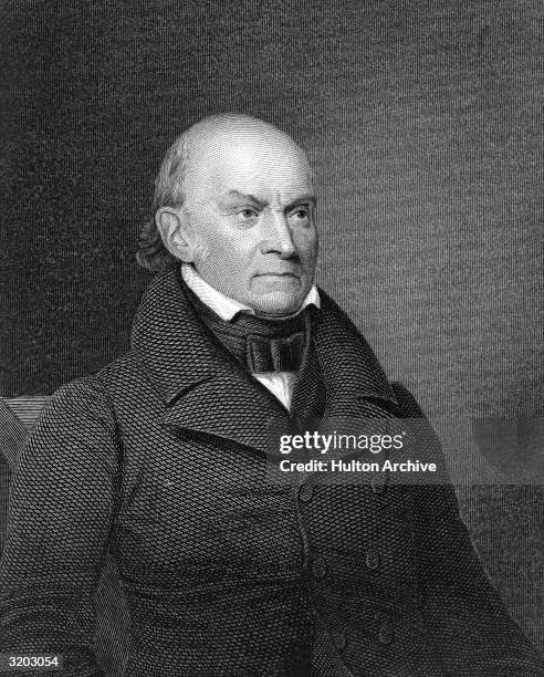 Portrait of John Quincy Adams , sixth president of the United States, who served from 1825 to 1829. He wrote the majority of the Monroe Doctrine, a...