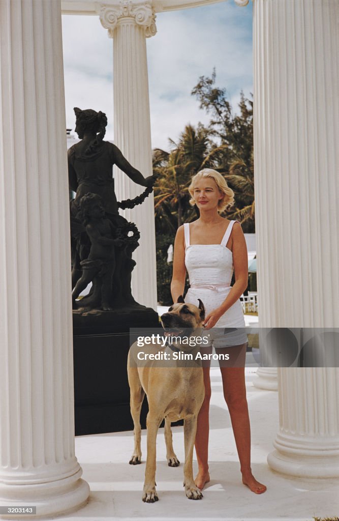 C.Z. Guest With Her Great Dane