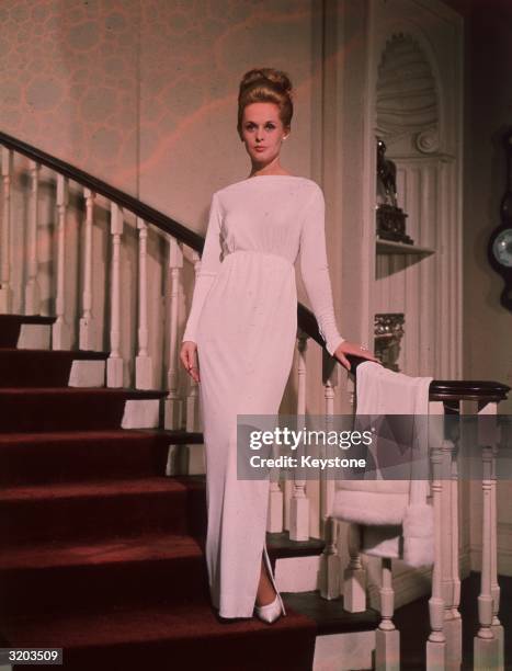 American film star Tippi Hedren stars in the Hitchcock film 'Marnie', 1964.