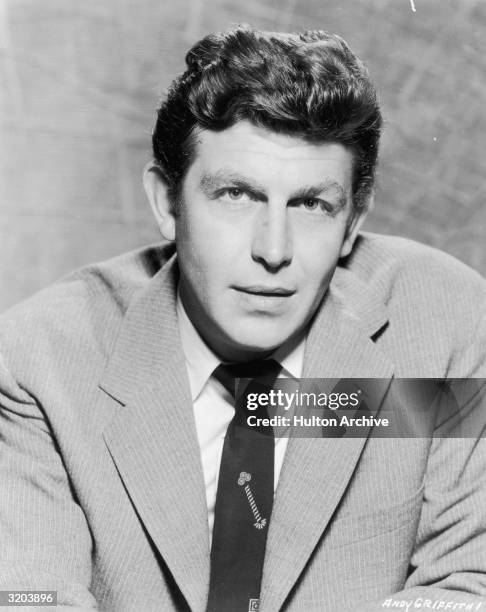 Promotional headshot portrait of actor Andy Griffith, for director Norman Taurog's film, 'Onionhead'.