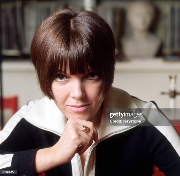 Fashion guru and dress designer Mary Quant at her home.