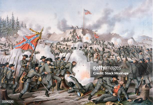 Civil War 1861-65. Confederate Lieutenant General James Longstreet led three brigades in an assault on General Ambrose Burnside's Union...
