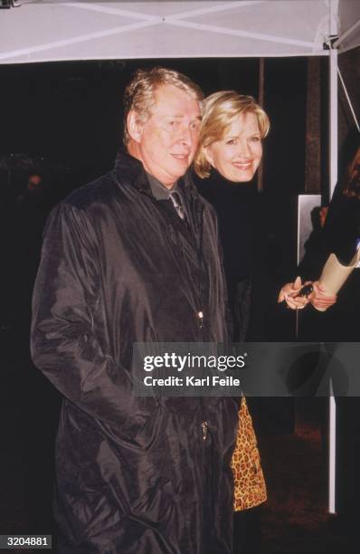 German-born film director Mike Nichols and his wife, American broadcast journalist Diane Sawyer, attend the launch party for Oprah Winfrey's...