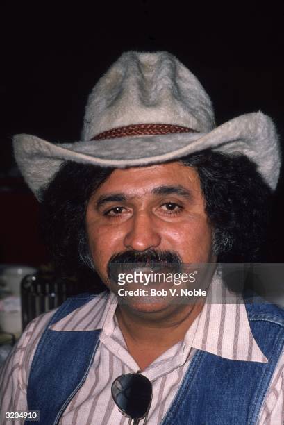 Headshot of American country singer Freddy Fender smiling at the 14th annual Academy of Country Music Awards, Hollywood Palladium, Hollywood,...
