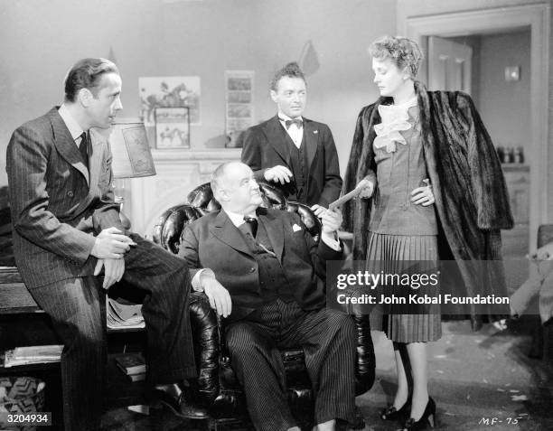 From left to right, Humphrey Bogart , Sydney Greenstreet , Peter Lorre and Mary Astor star in 'The Maltese Falcon', directed by John Huston and based...