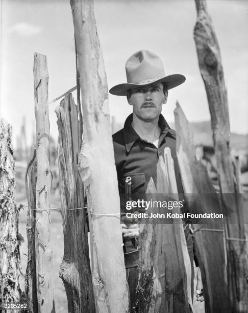 Henry Fonda stars as Wyatt Earp in 'My Darling Clementine', a movie version of the Gunfight at the OK Corral, directed by John Ford.