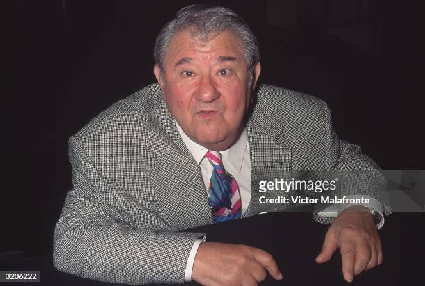Comedian Buddy Hackett mugs for the camera while attending actor Steven Seagal's Roast at the Friars Club in New York City.