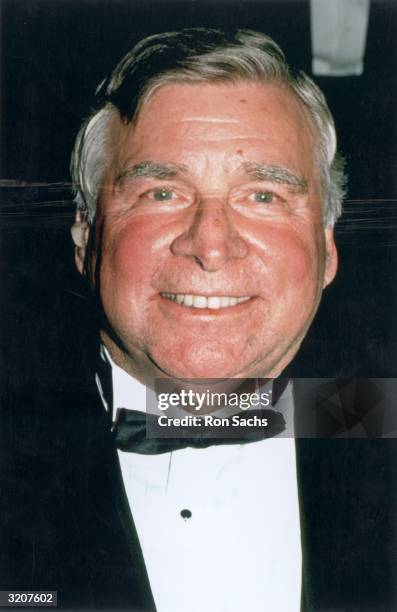 Headshot of American writer Gene Roddenberry, creator of the 'Star Trek' television series, at the Mercury 7 Foundation Gala Dinner, Washington, D.C.